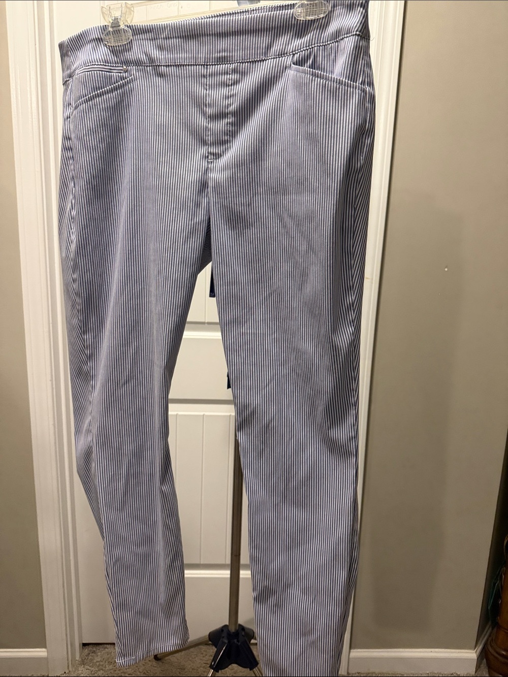 Calvin Klein Light Blue Pinstripe Chinos